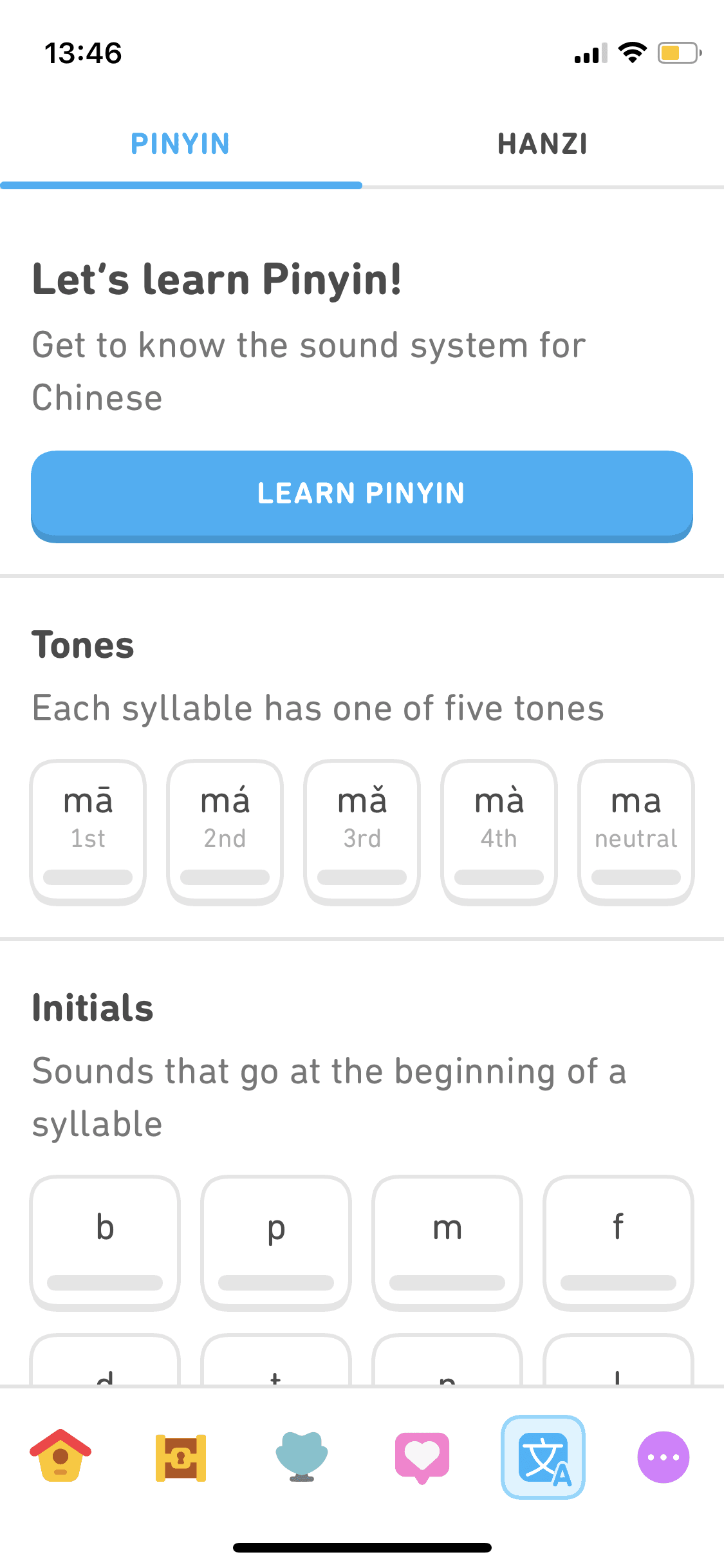 Use Duolingo to learn pinyin