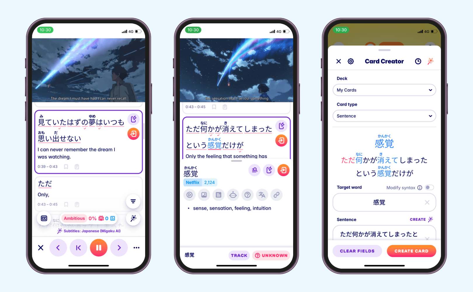 Learn Japanese language with Migaku