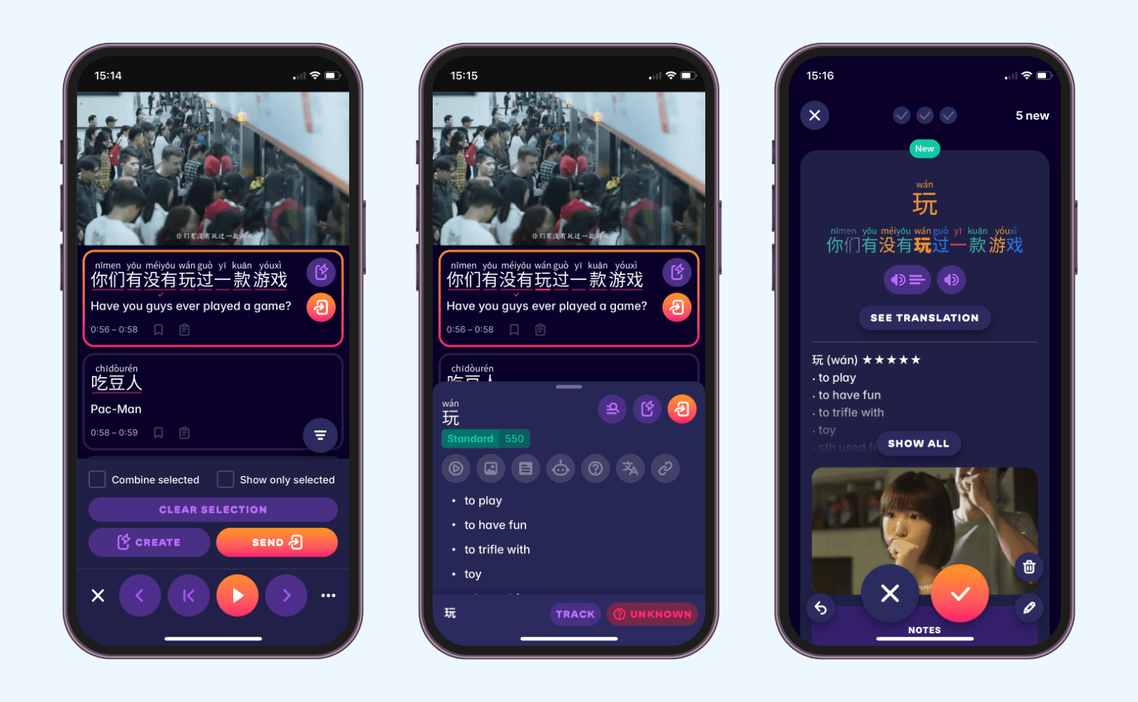 learn tenses in chinese with migaku app