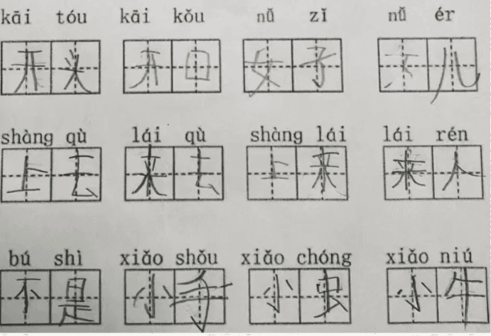 Bad handwritten Chinese