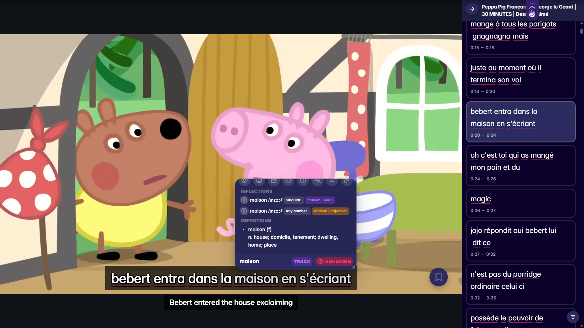 learning tool for french, migaku extension and app