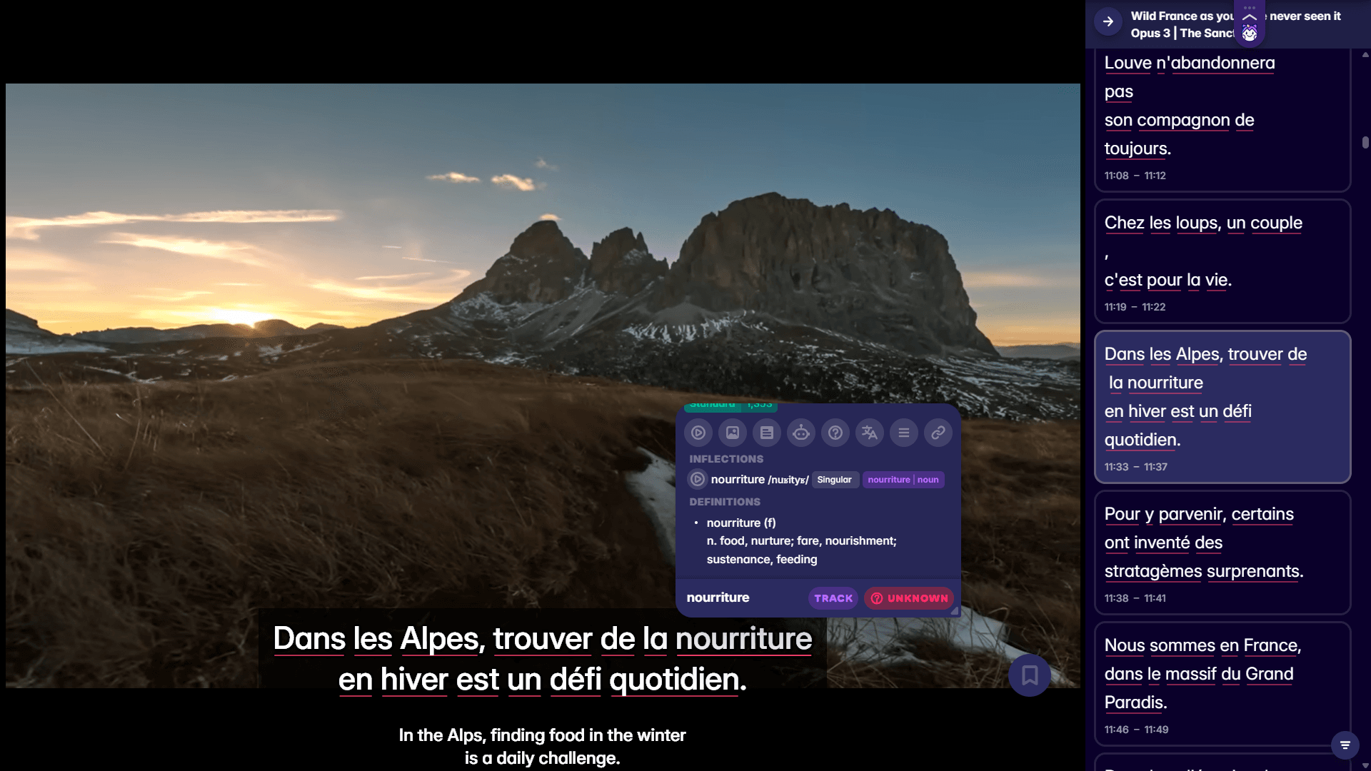 learn french on videos with migaku browser extension and app