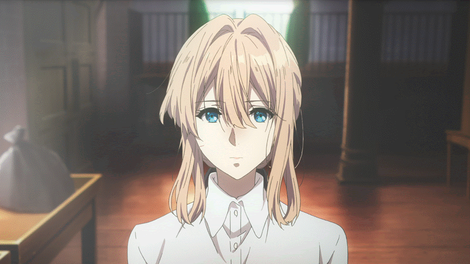 Violet, the main character of Violet Evergarden, an excellent anime for practicing keigo